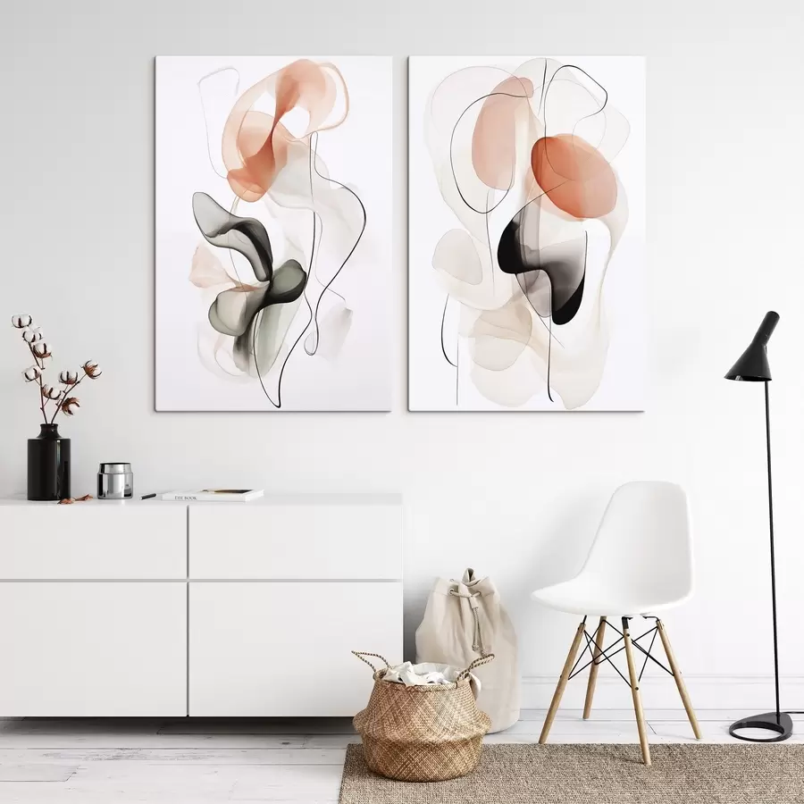  Schilderijen Abstractie, imitatie van de schilderkunst m30821 