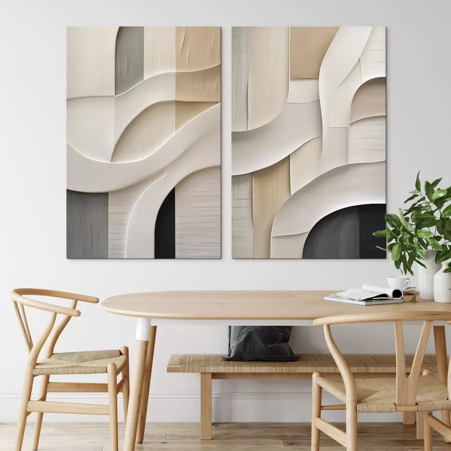 Fotobehang Abstracte compositie, platte illustratie m30822 
