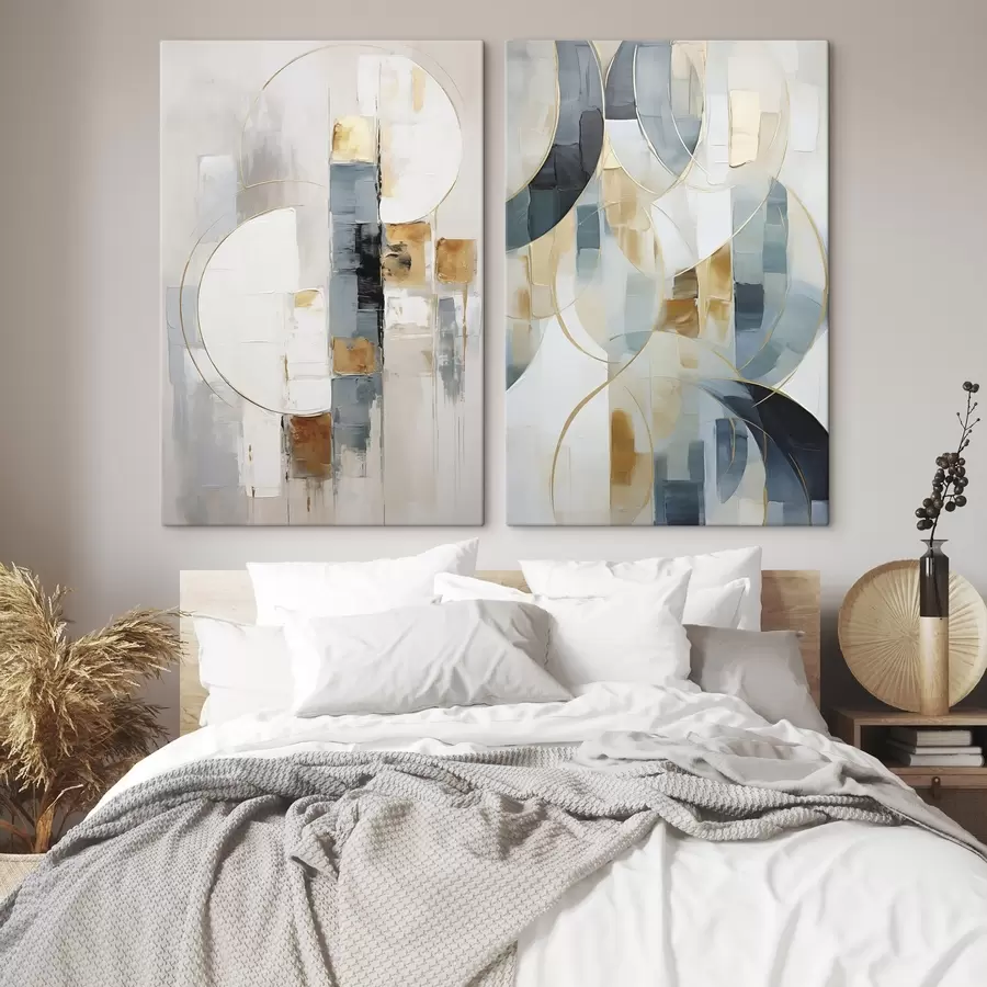 Fotobehang Abstracte compositie, imitatie van schilderkunst m30825 