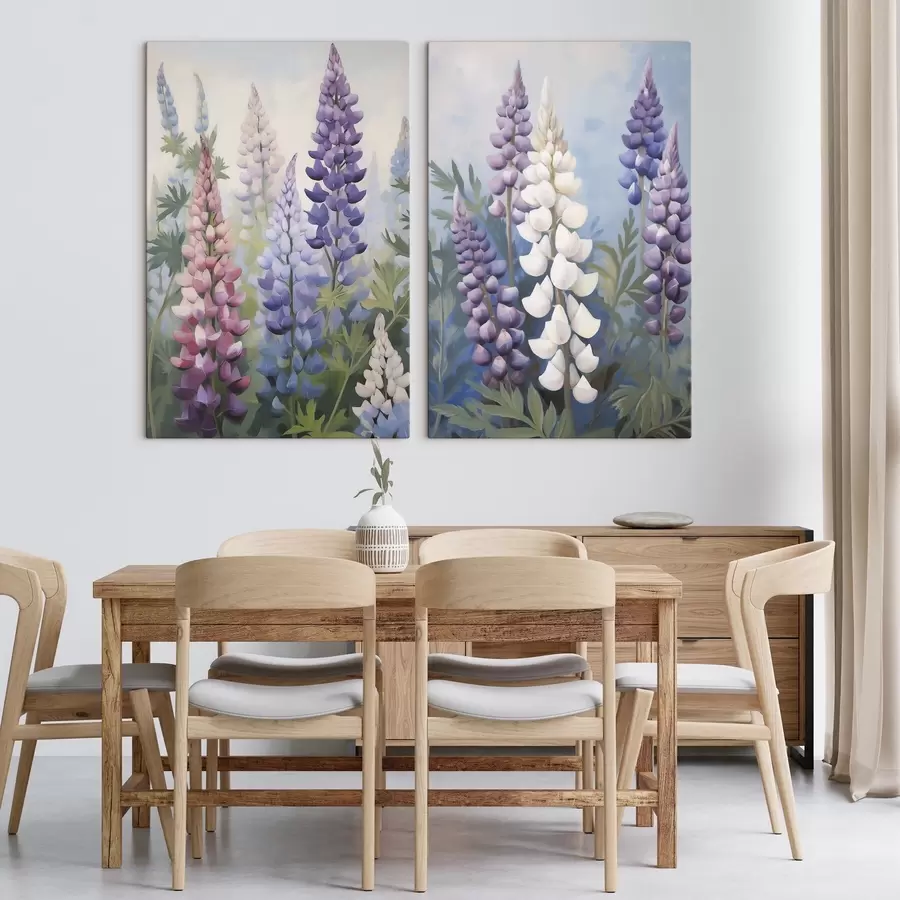 Fotobehang Bloemen, schilderij in imitatie m30826 