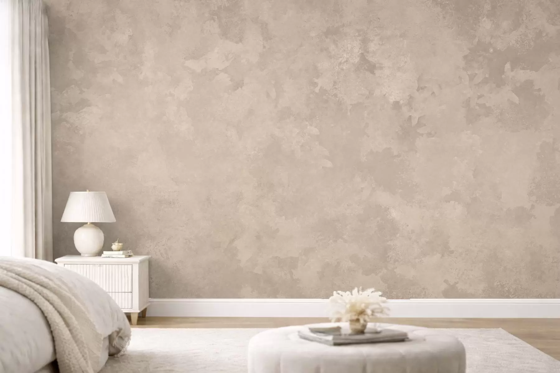 Fotobehang Warme, amandelbeige textuur met zachte, natuurlijke kleurovergangen w05814