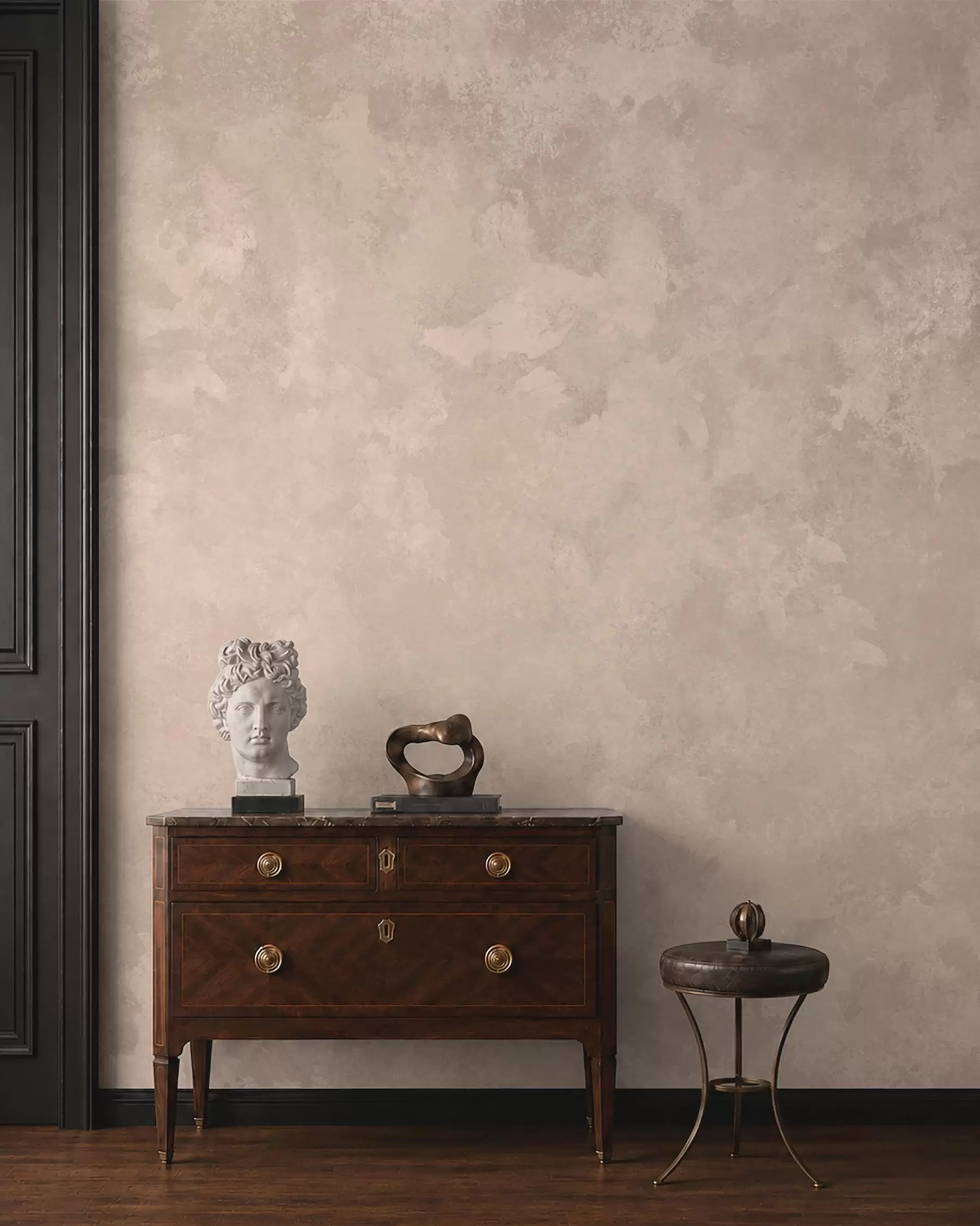 Fotobehang Warme, amandelbeige textuur met zachte, natuurlijke kleurovergangen w05814