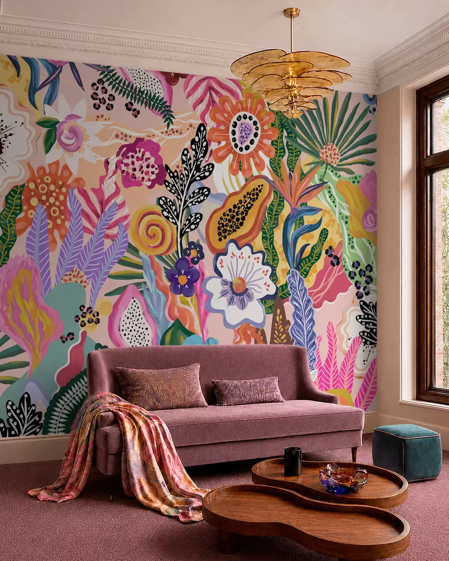 Fotobehang Vruchten en bloemen w05815