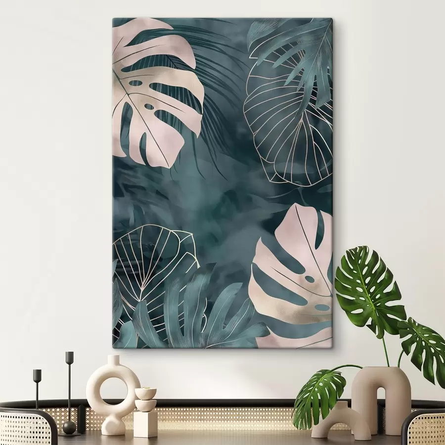  Schilderijen Monstera-bladeren s50177