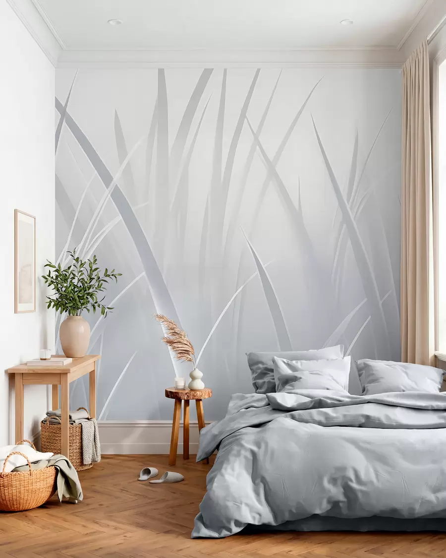 Fotobehang Gras, scherpe bladeren w05836