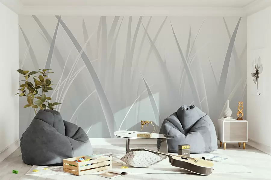 Fotobehang Gras, scherpe bladeren w05836