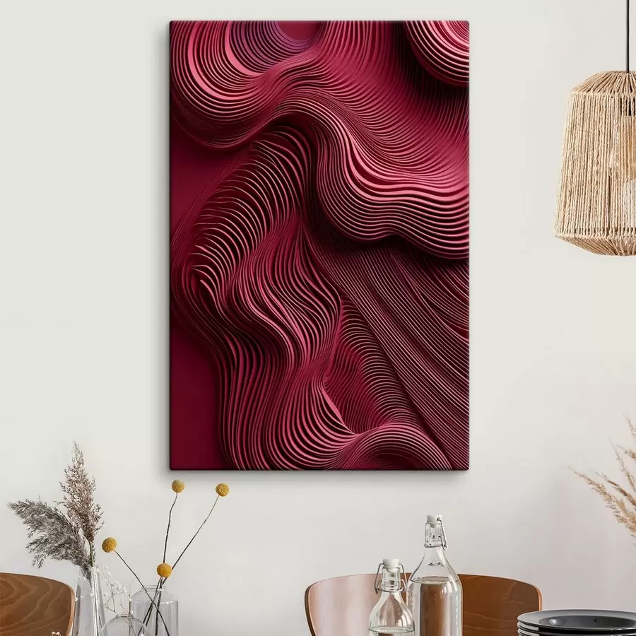  Schilderijen Donkerrode, golvende, gelaagde, abstracte, vloeiende texturen, moderne kunst s50223