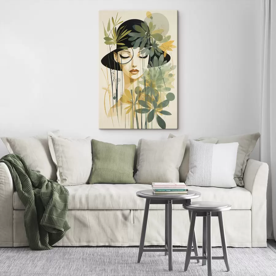  Schilderijen Vrouw met planten s50250