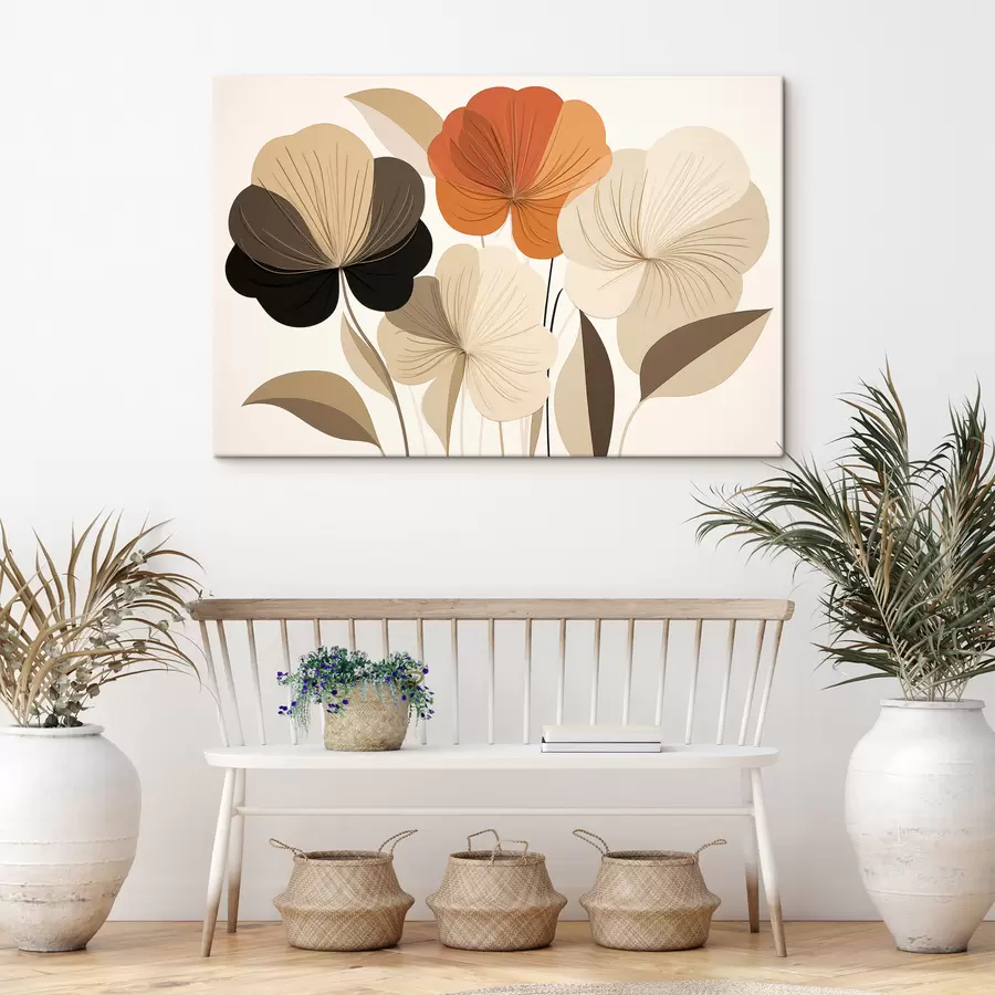  Schilderijen Abstracte bloemen s50251