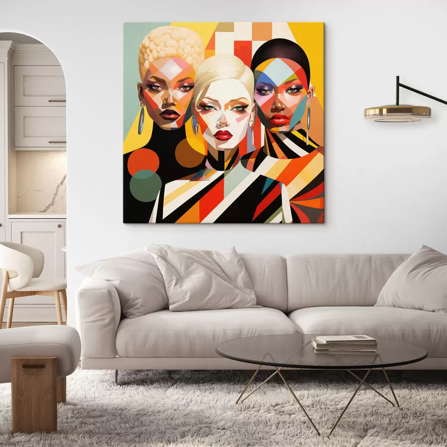  Schilderijen Abstracte portretten van vrouwen s50253
