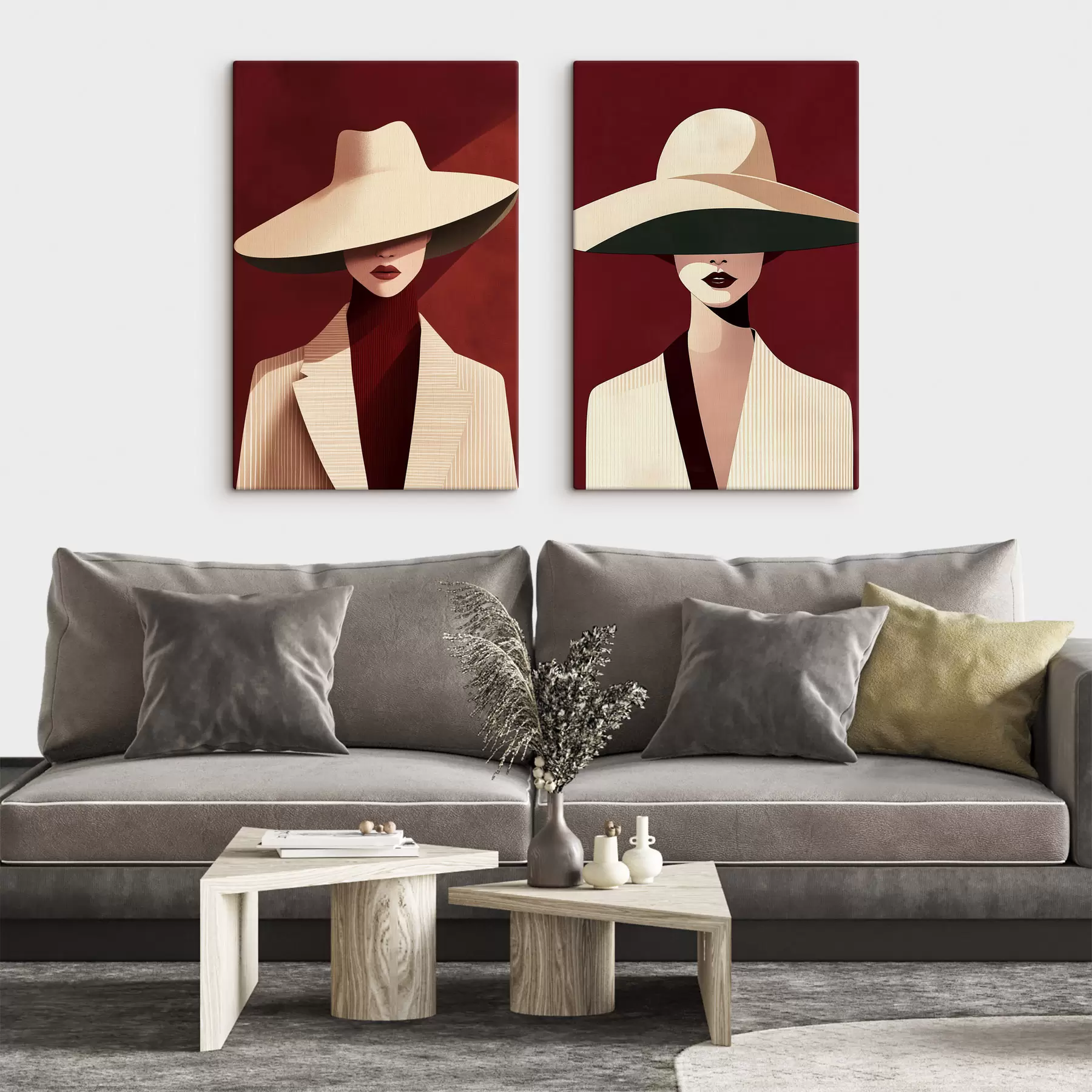  Schilderijen Abstracte portretten van vrouwen m30851
