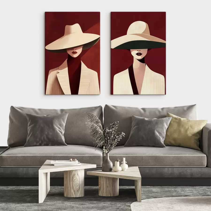  Schilderijen Abstracte portretten van vrouwen m30851