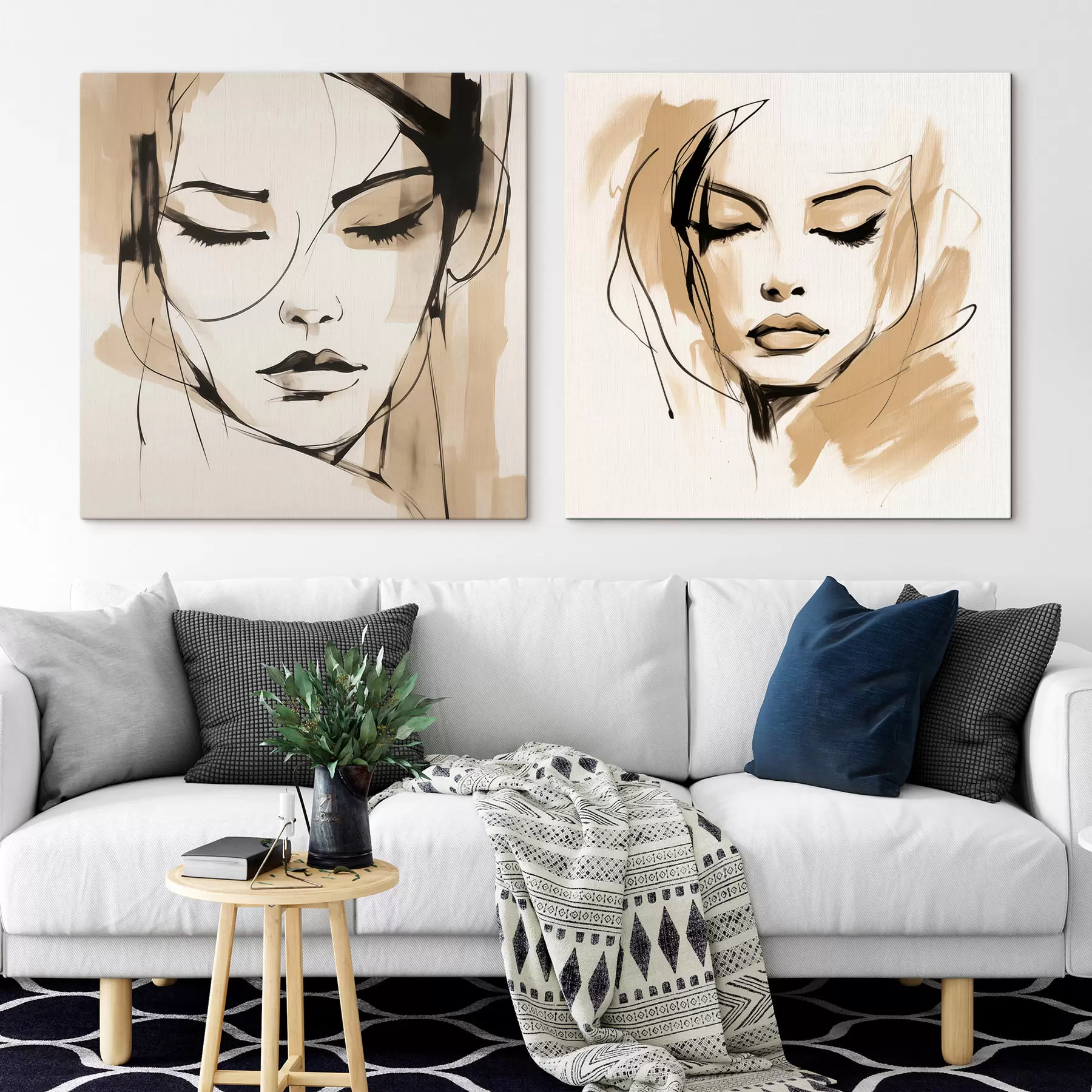  Schilderijen Abstracte portretten van vrouwen m30852