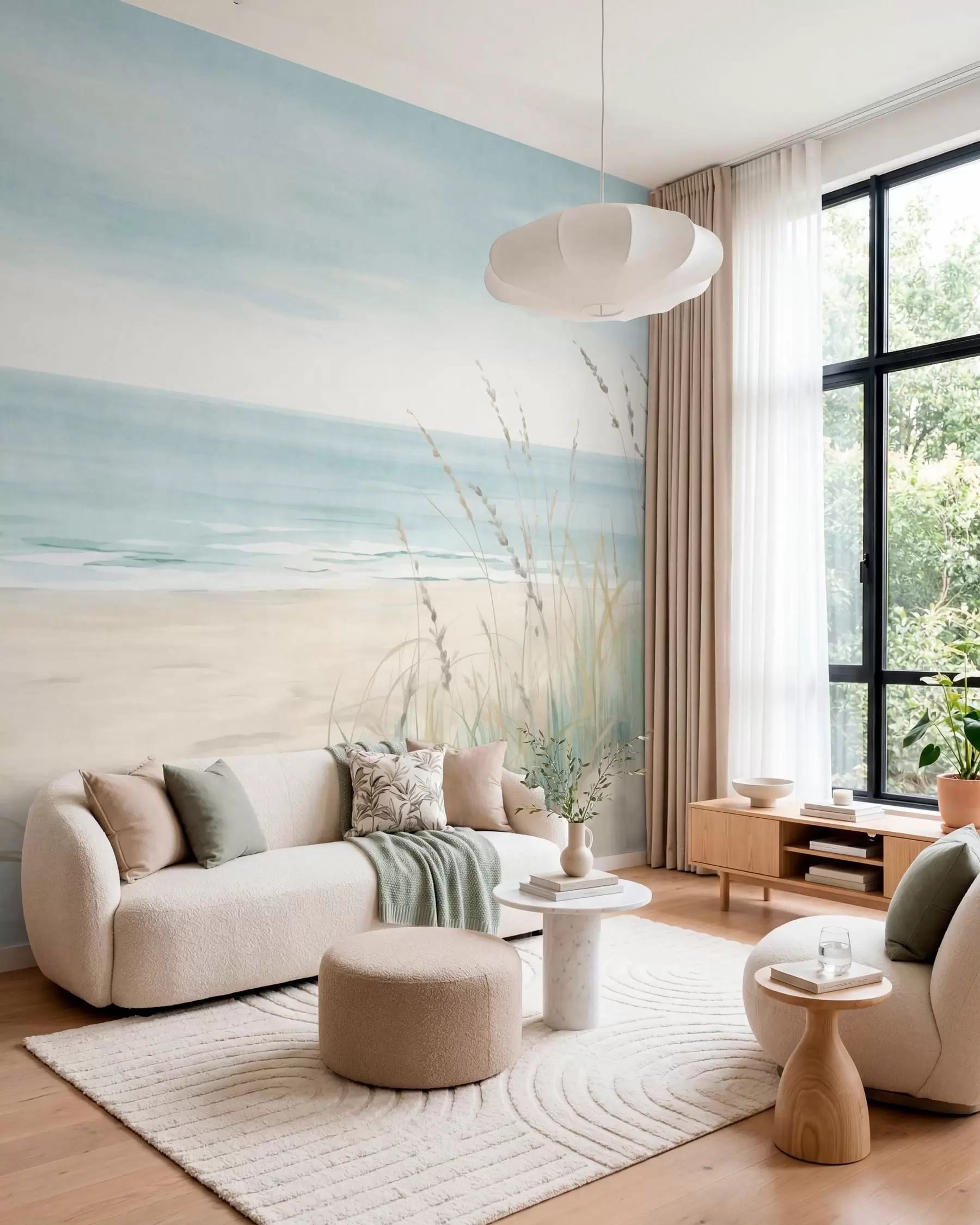 Fotobehang Kust in pastel w05821