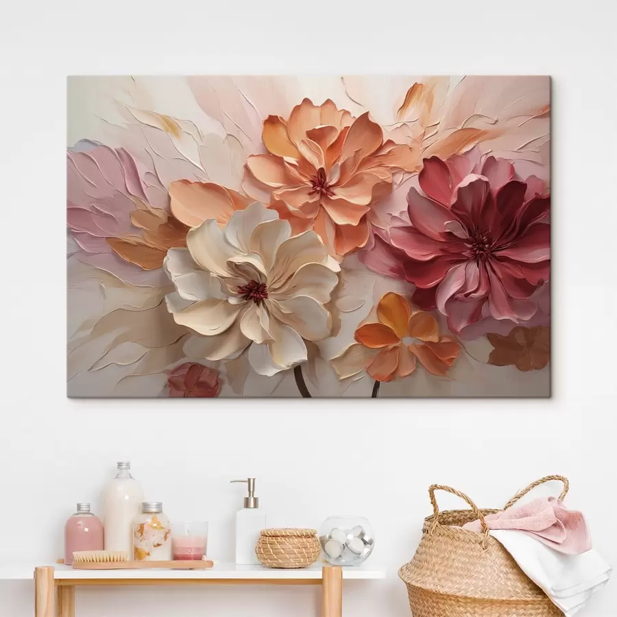  Schilderijen Driedimensionale lentebloemen s50288