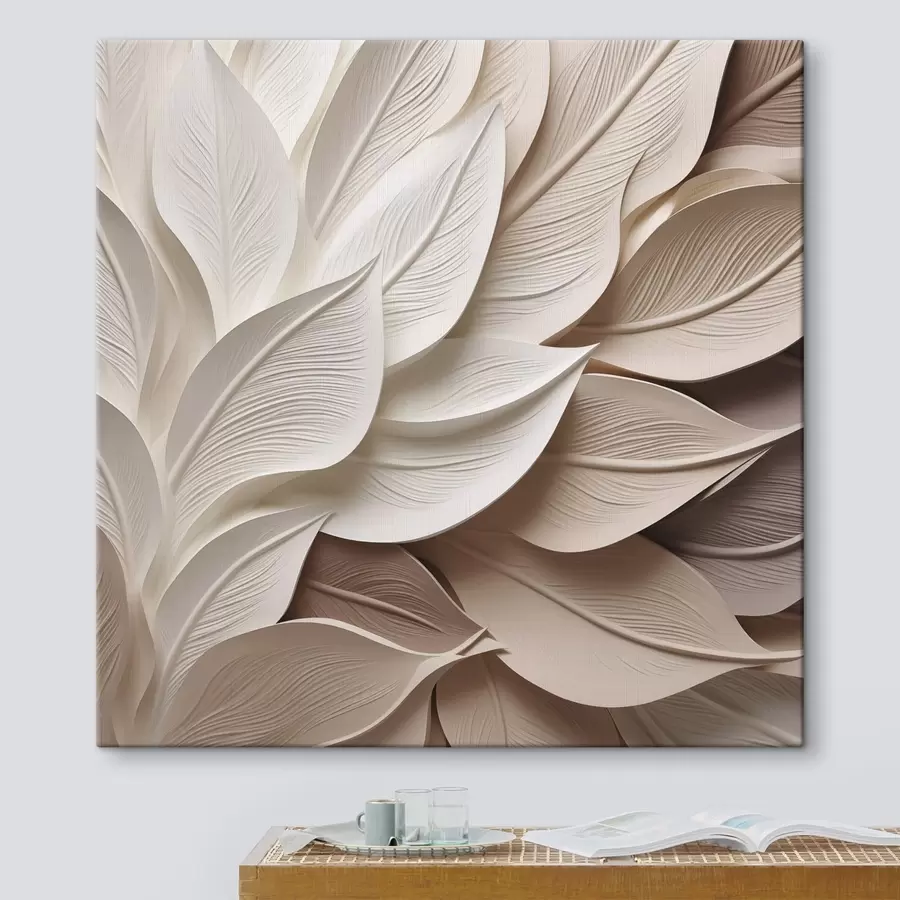  Schilderijen Abstracte bladeren, platte illustratie s50261