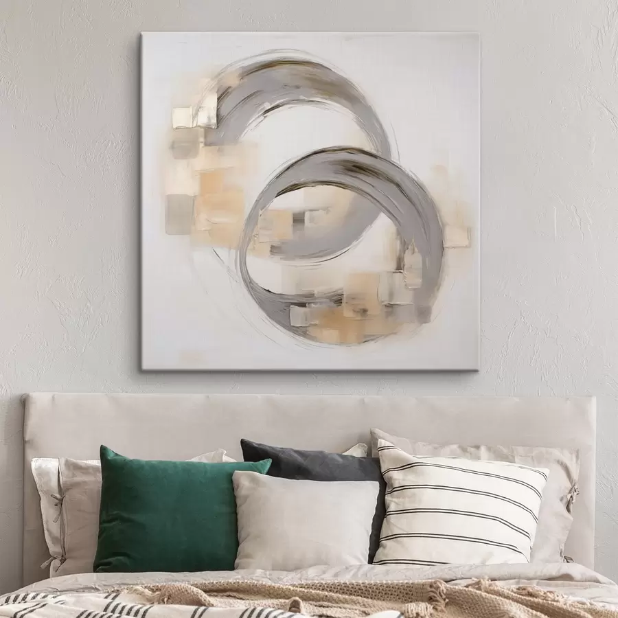  Schilderijen Circulaire abstractie, imitatie van de schilderkunst s50277