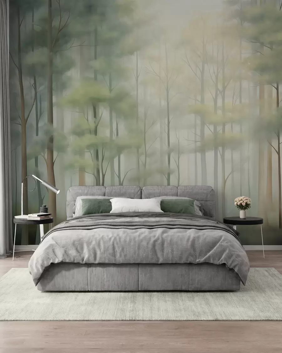 Fotobehang Abstrakt loofbos w05673