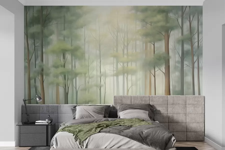 Fotobehang Abstrakt loofbos w05673