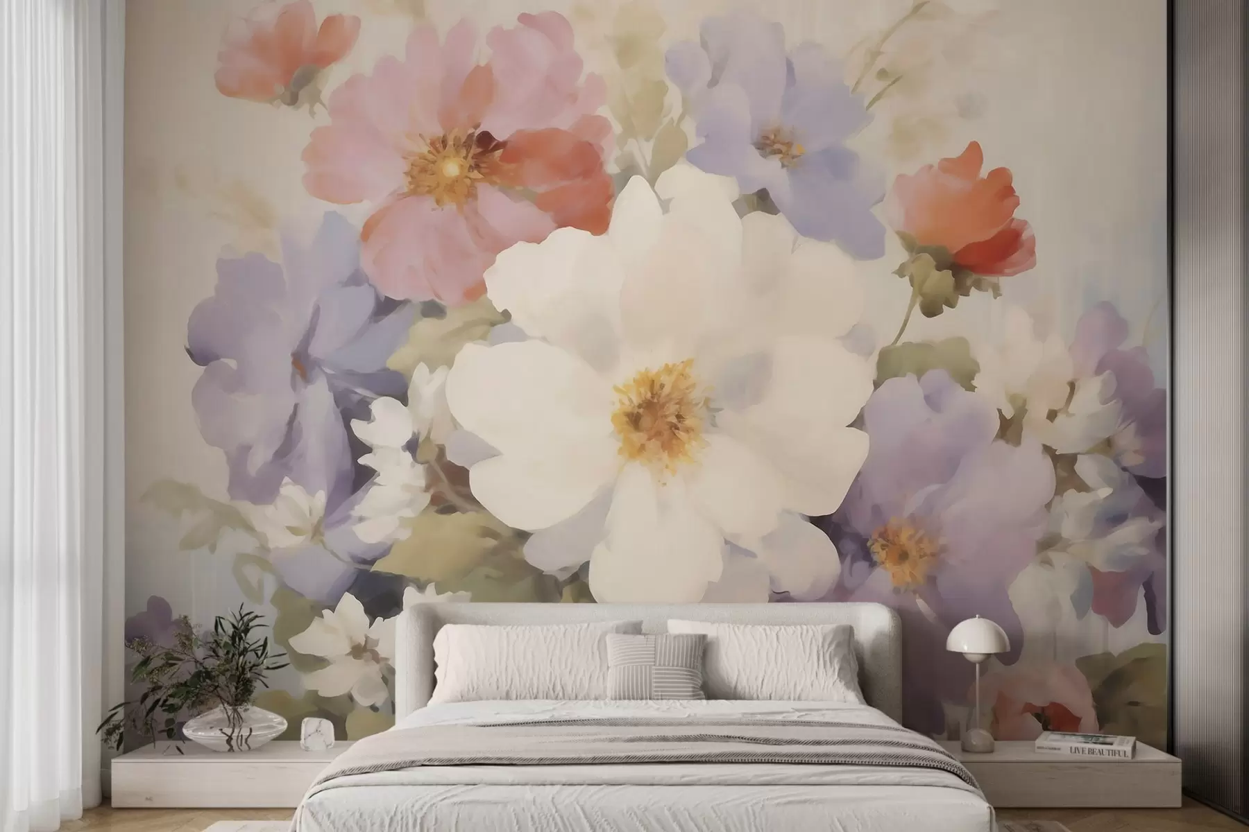 Fotobehang Abstracte bloemen w05850