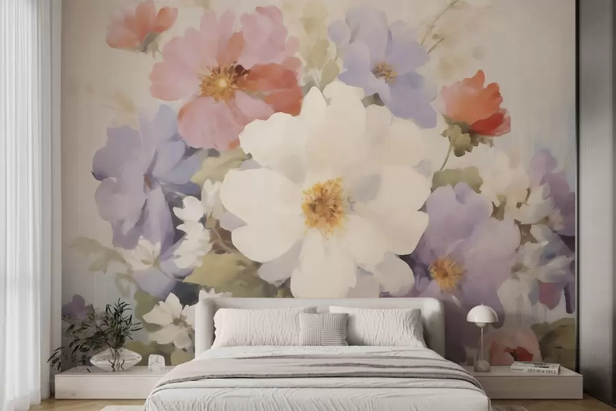 Fotobehang Abstracte bloemen w05850
