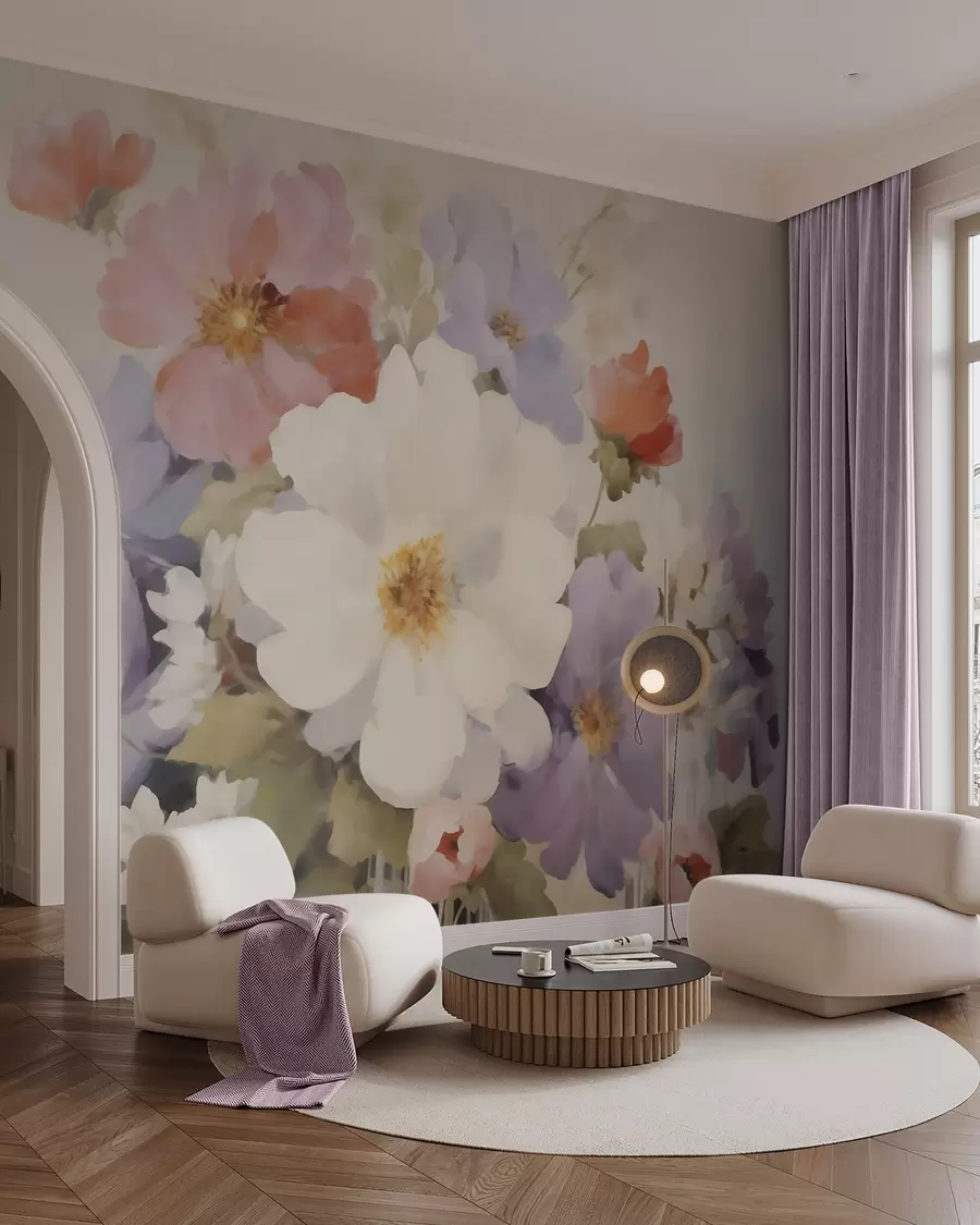 Fotobehang Boeket in pastel w05850