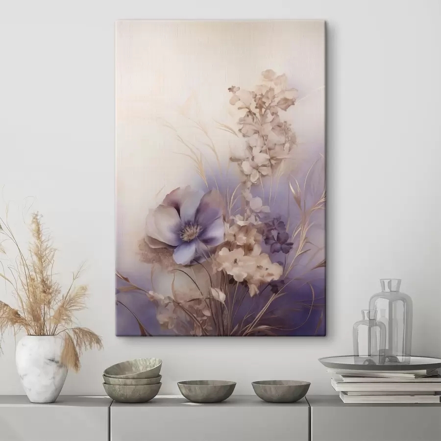 Fotobehang Een subtiel lila boeket s50308