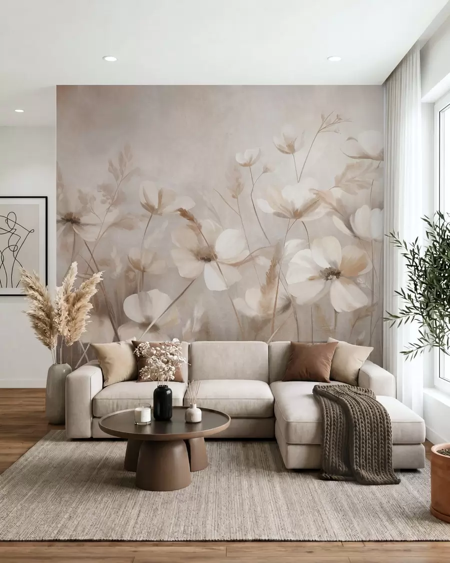 Fotobehang Bloemen in zacht licht w10019