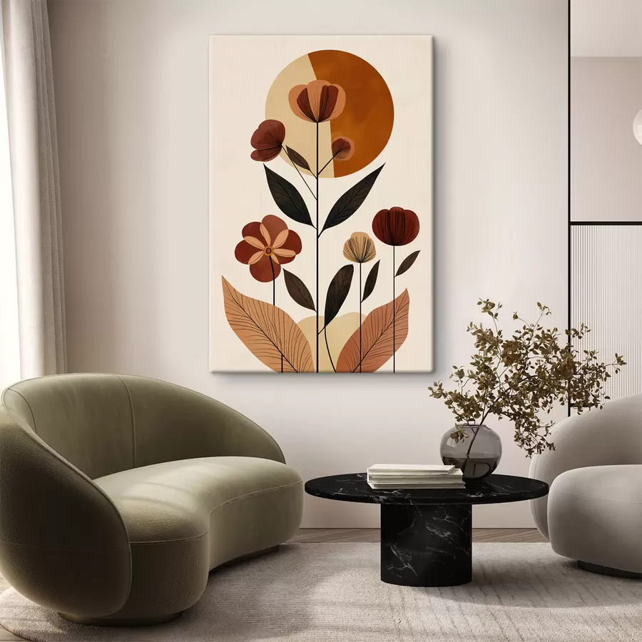  Schilderijen Abstracte bloemen s50342