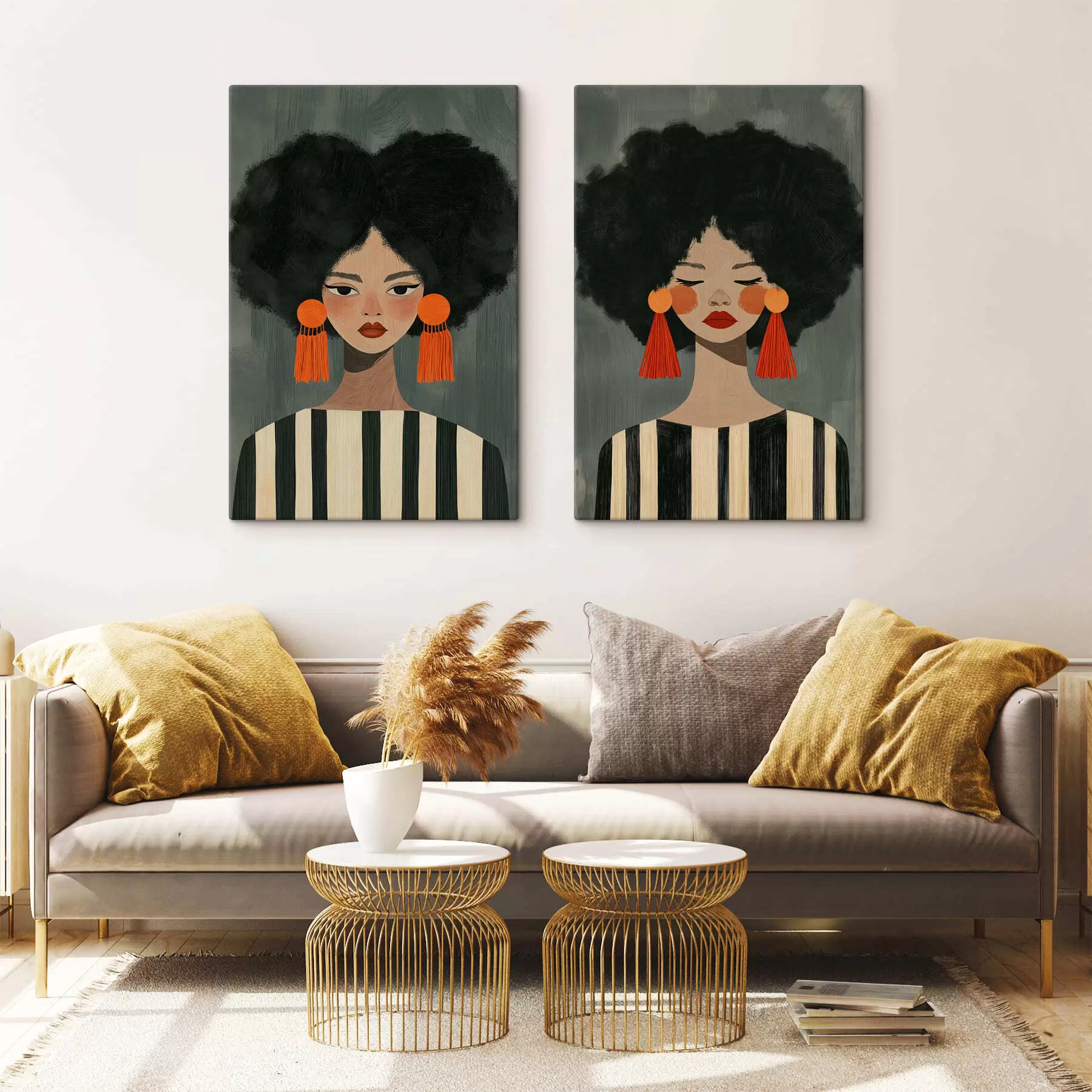  Schilderijen Afro-meisjes m30882