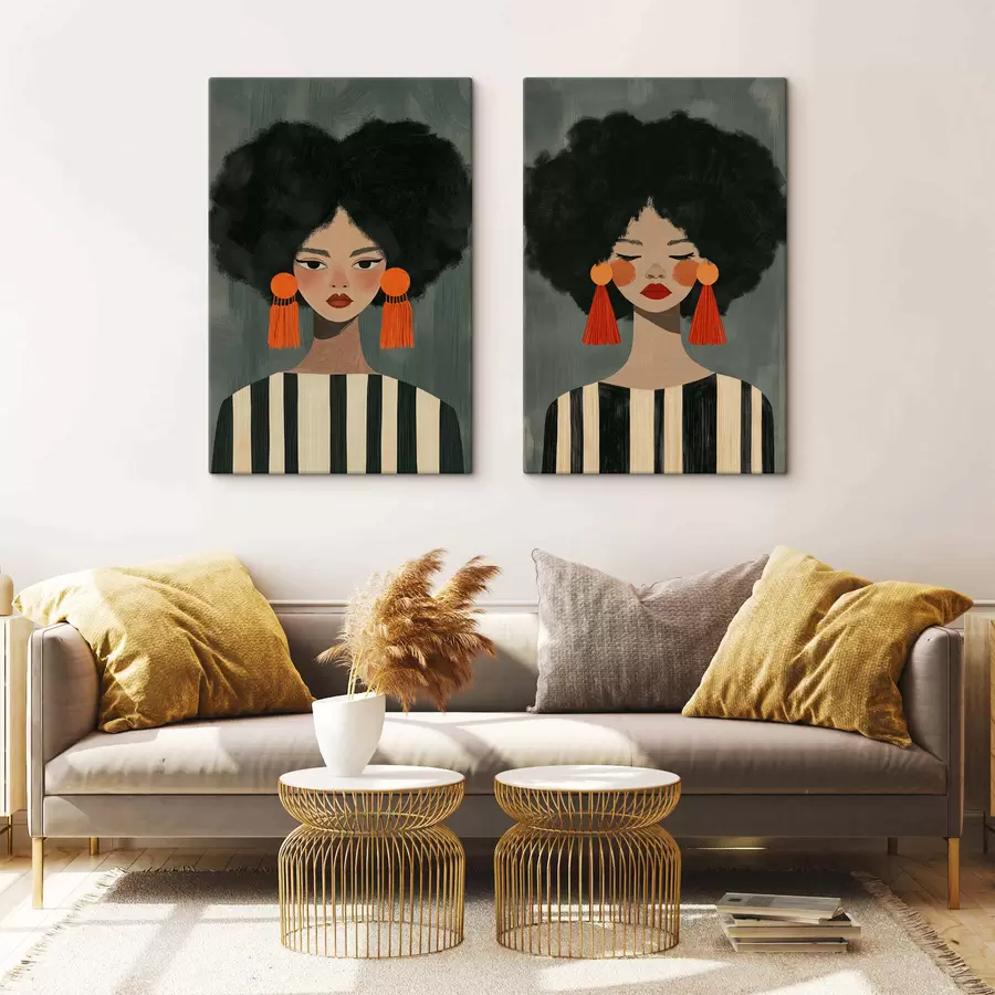  Schilderijen Afro-meisjes m30882