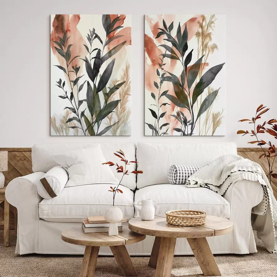  Schilderijen Abstracte botanische m30887