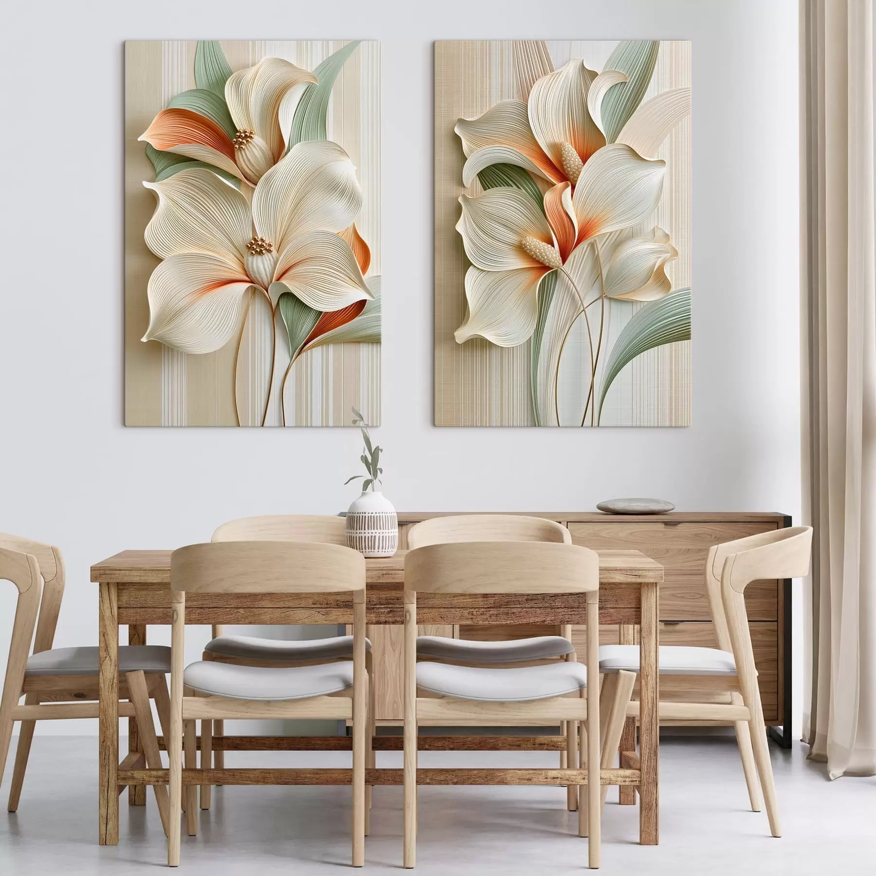 Schilderijen Abstracte bloemen m30888