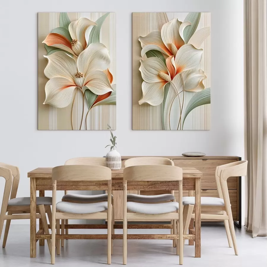  Schilderijen Abstracte bloemen m30888