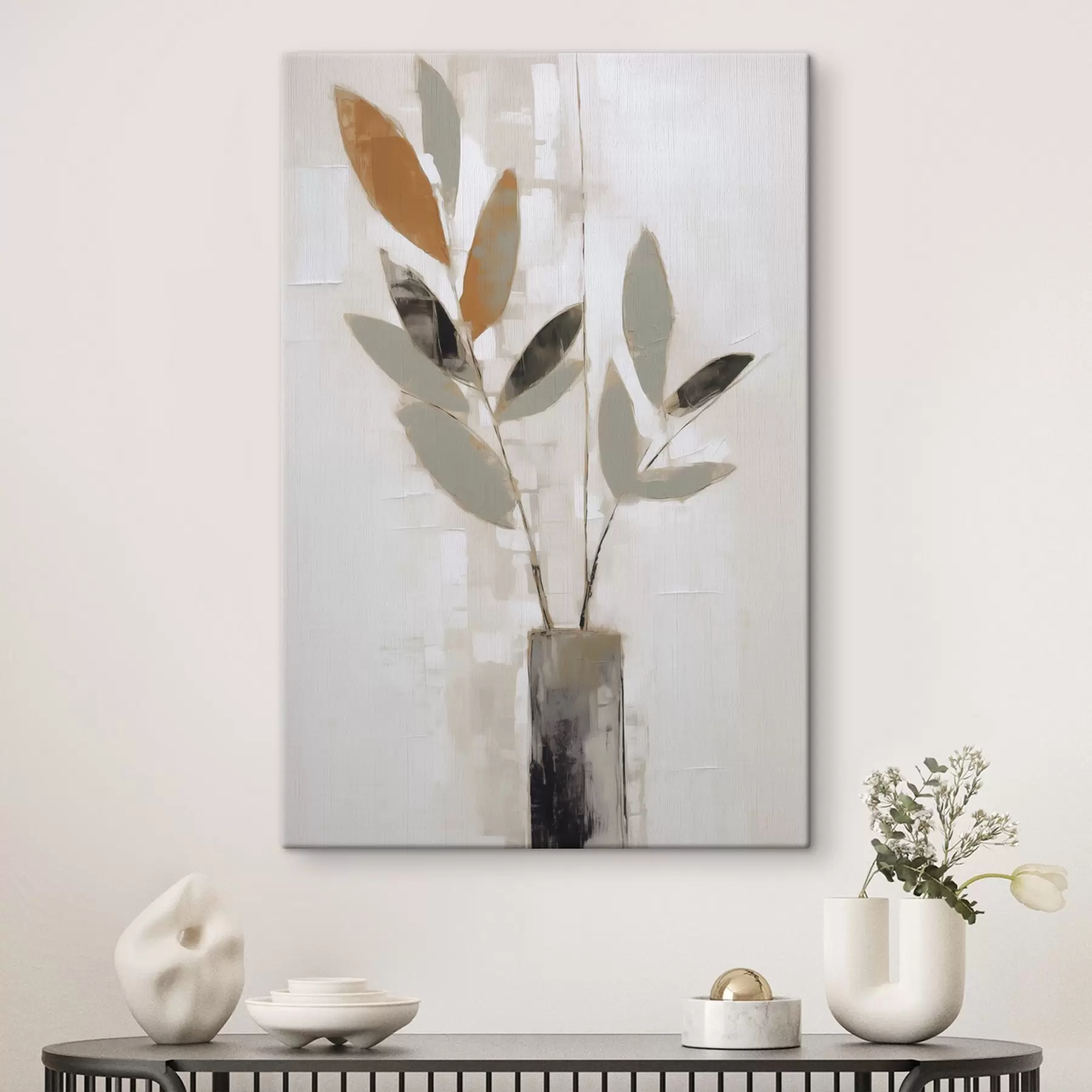  Schilderijen Abstracte takjes in een vaas, naar een schilderij s50373
