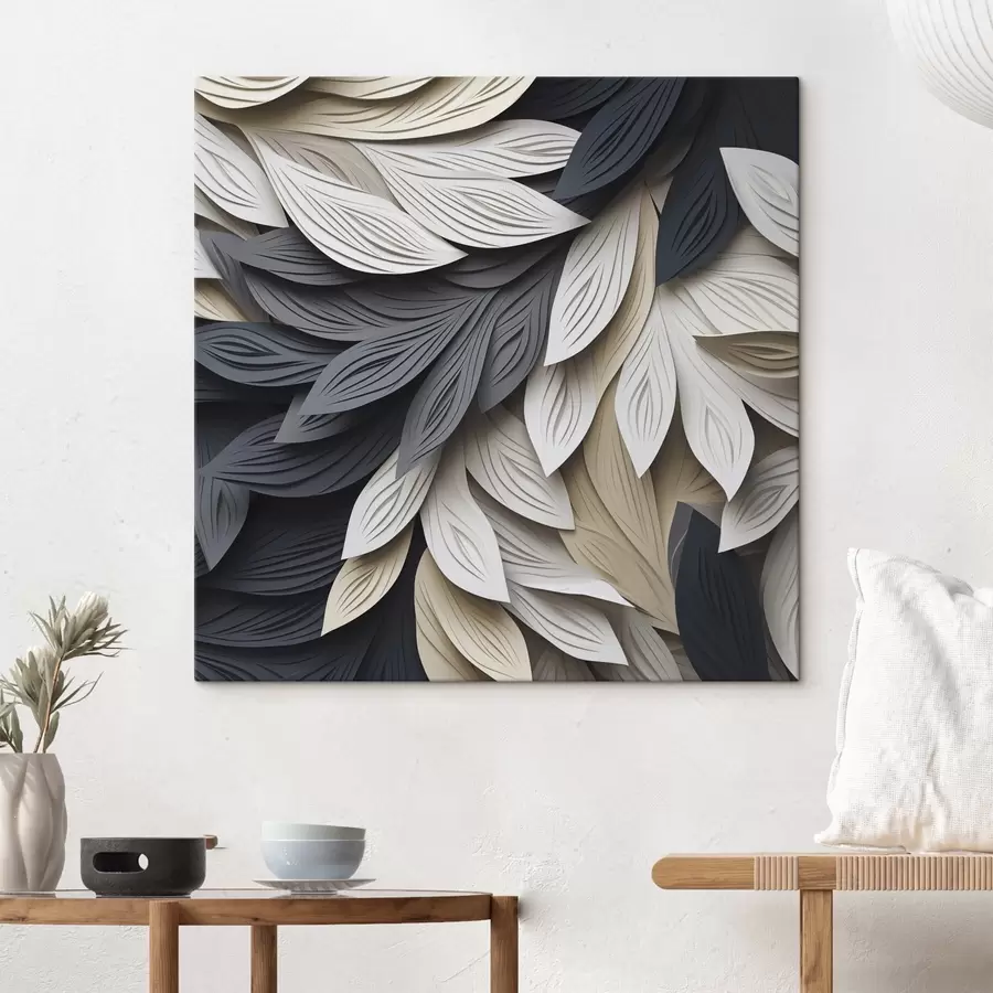  Schilderijen Abstracte bladeren s50375