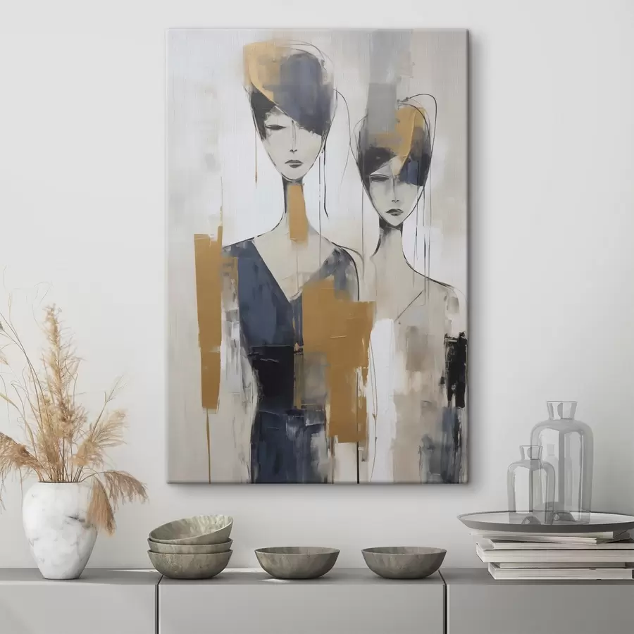  Schilderijen Abstracte figuren, imitatie van de schilderkunst s50378