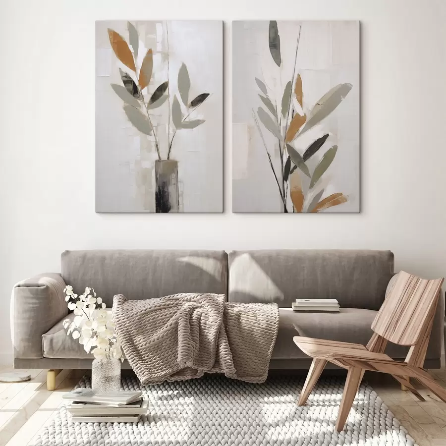  Schilderijen Abstracte takken, schilderijimitatie m30894
