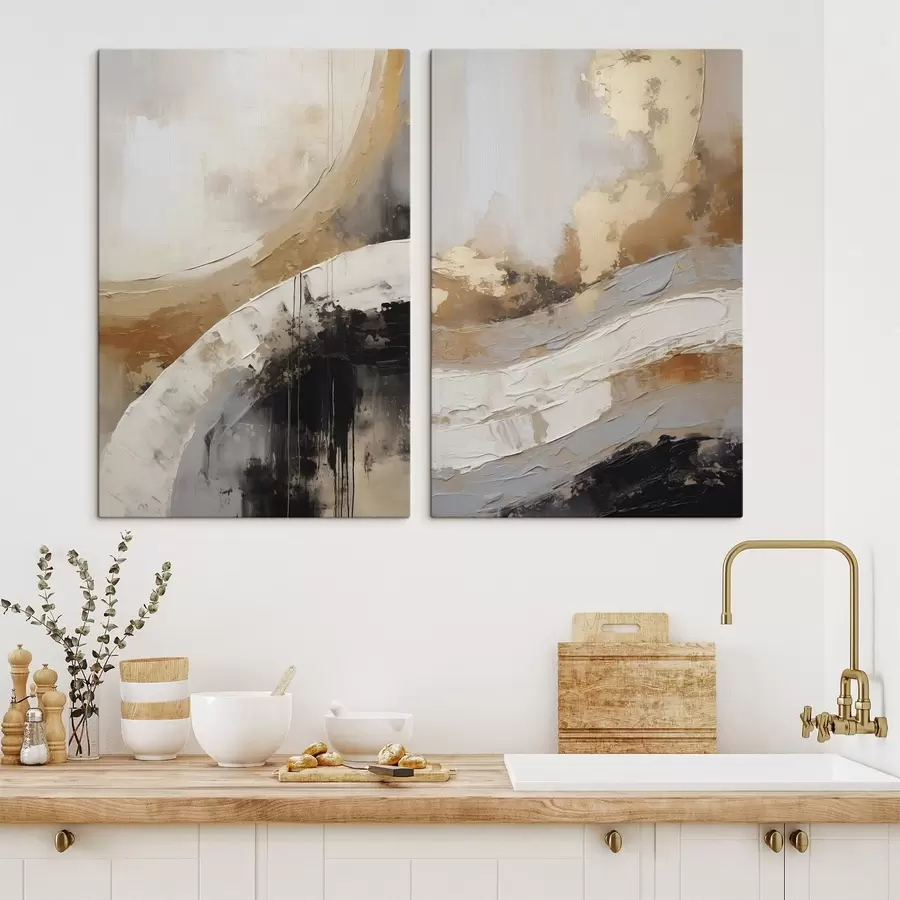  Schilderijen Abstractie, imitatie van de schilderkunst m30897