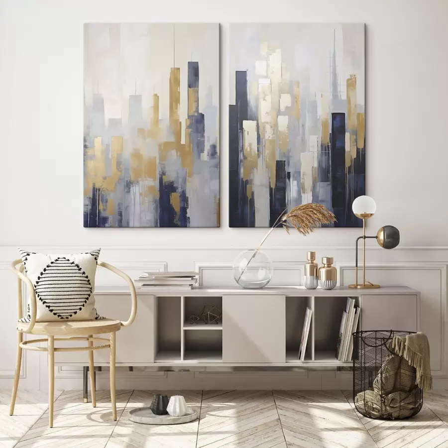 Fotobehang Abstracte compositie, imitatie van schilderkunst m30899