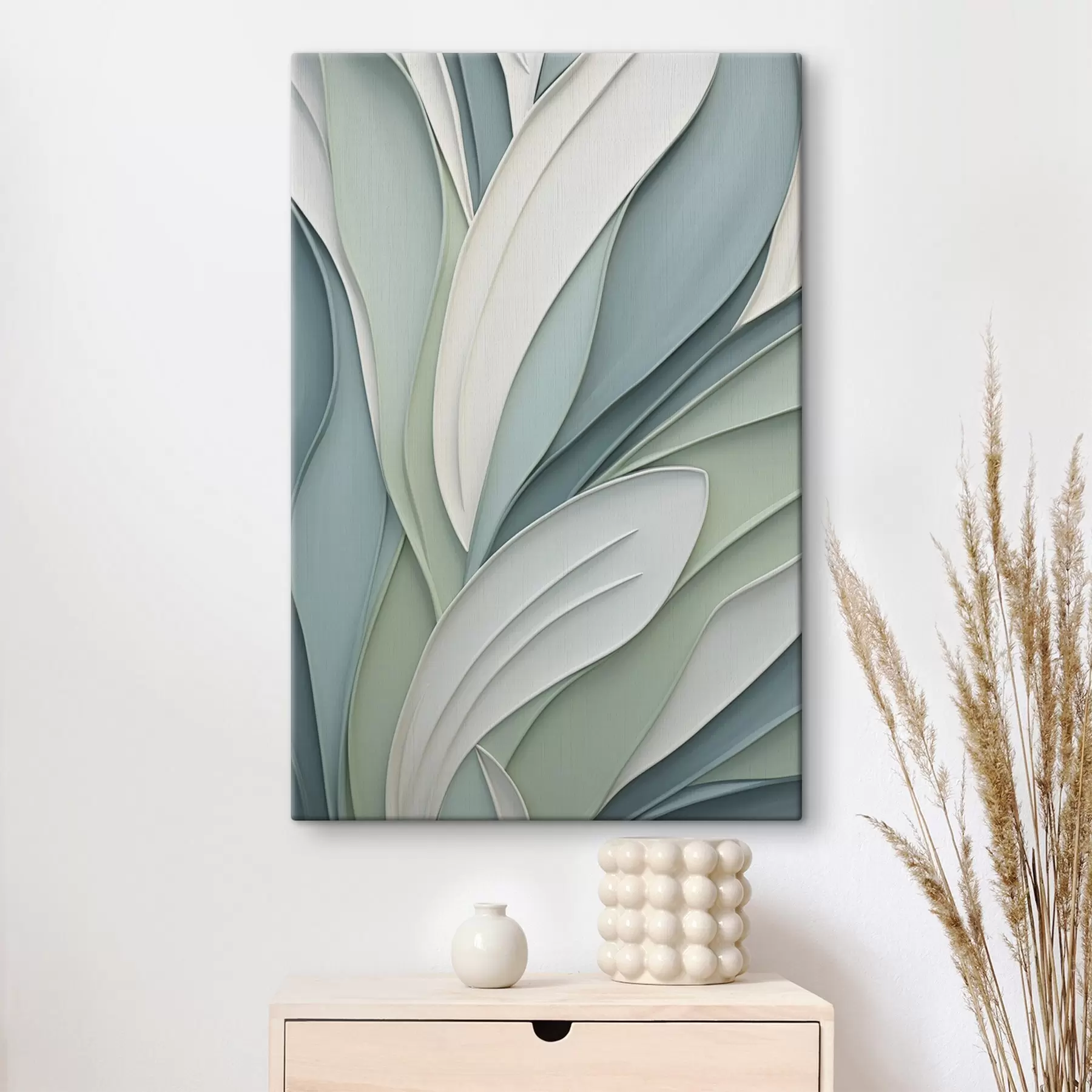  Schilderijen Abstractie met nabootsing van gelaagde vormen s50406