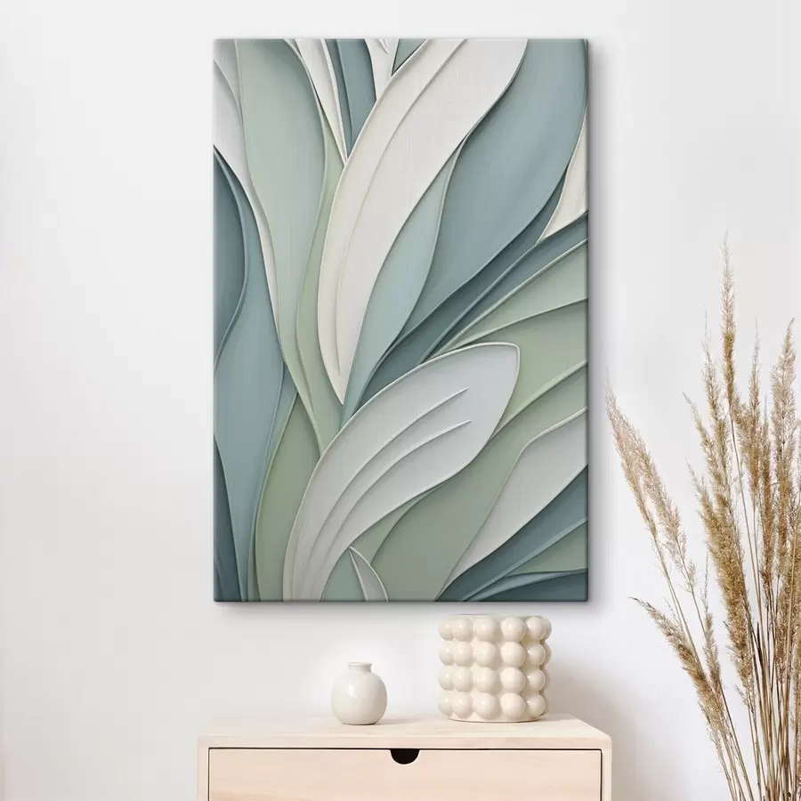  Schilderijen Abstractie met nabootsing van gelaagde vormen s50406