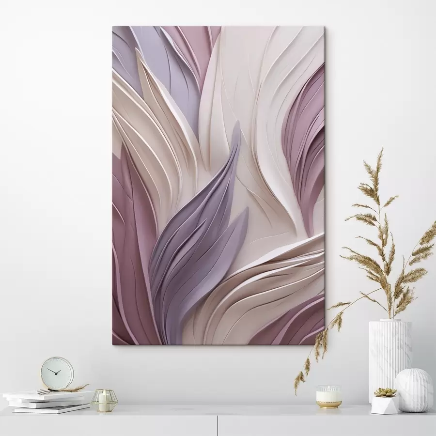  Schilderijen Abstracte compositie met nagebootste gelaagde vormen s50411