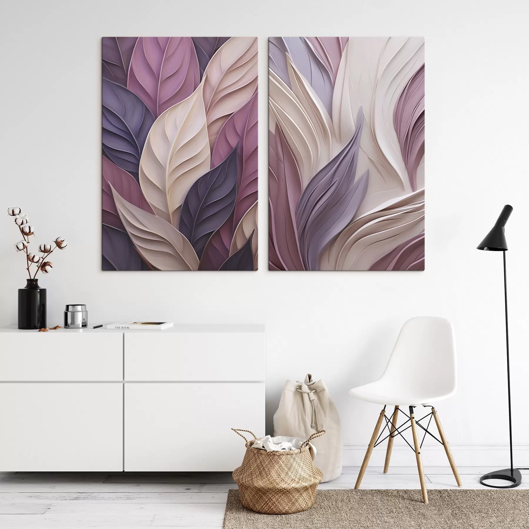  Schilderijen Abstracte compositie met nagebootste gelaagde vormen m30910