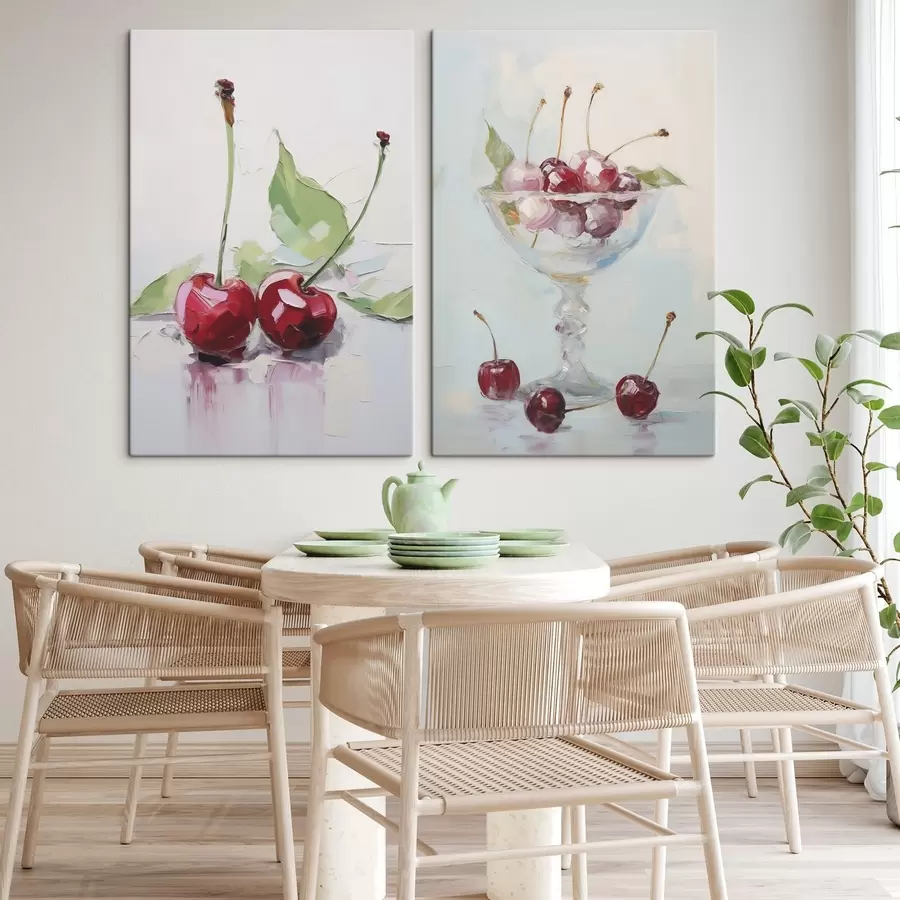  Schilderijen Kersen, schilderij in imitatie m30912