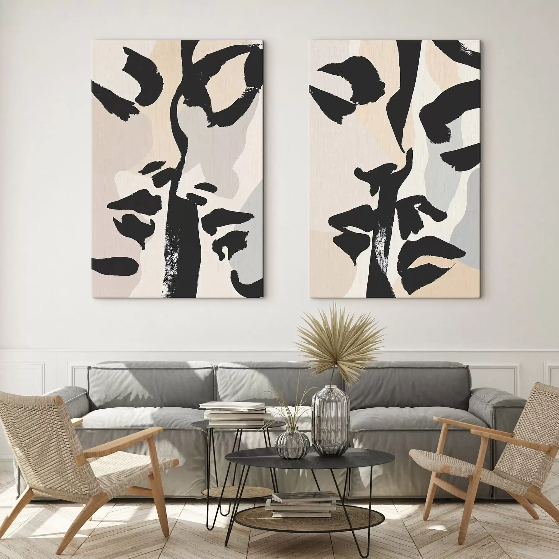  Schilderijen Abstracte gezichten m30891