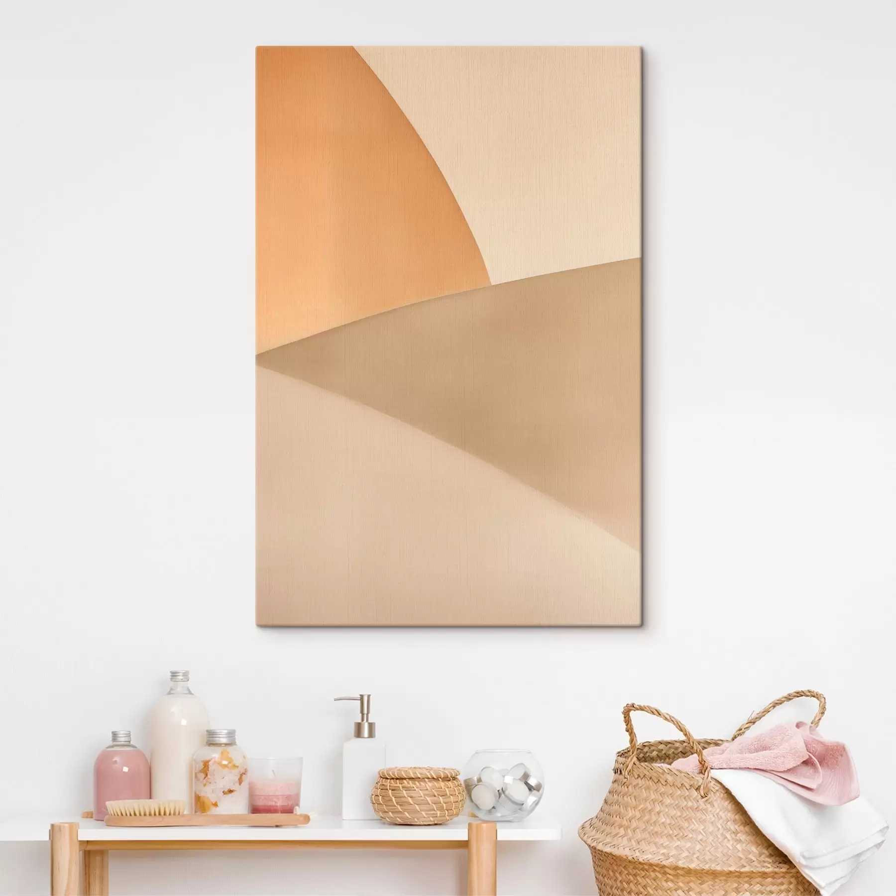  Schilderijen Zachte beige geometrische patronen s50396
