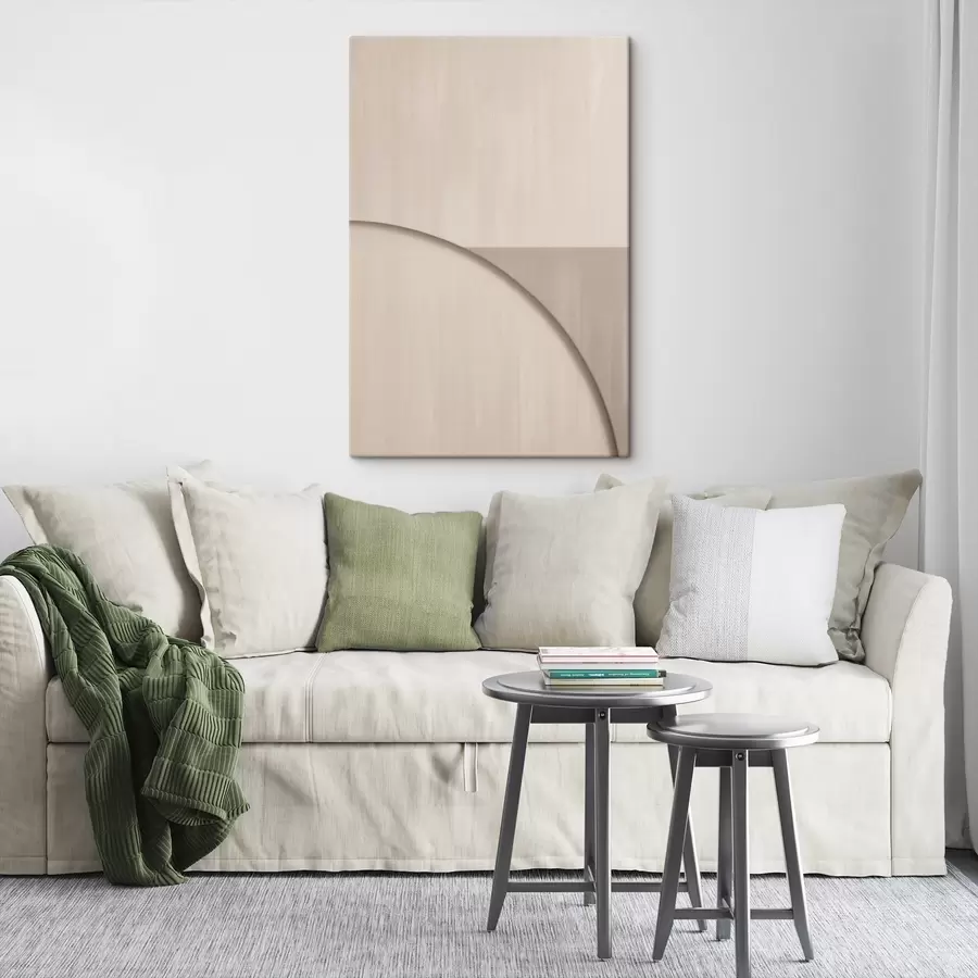  Schilderijen Minimalistische compositie in beige tinten s50398