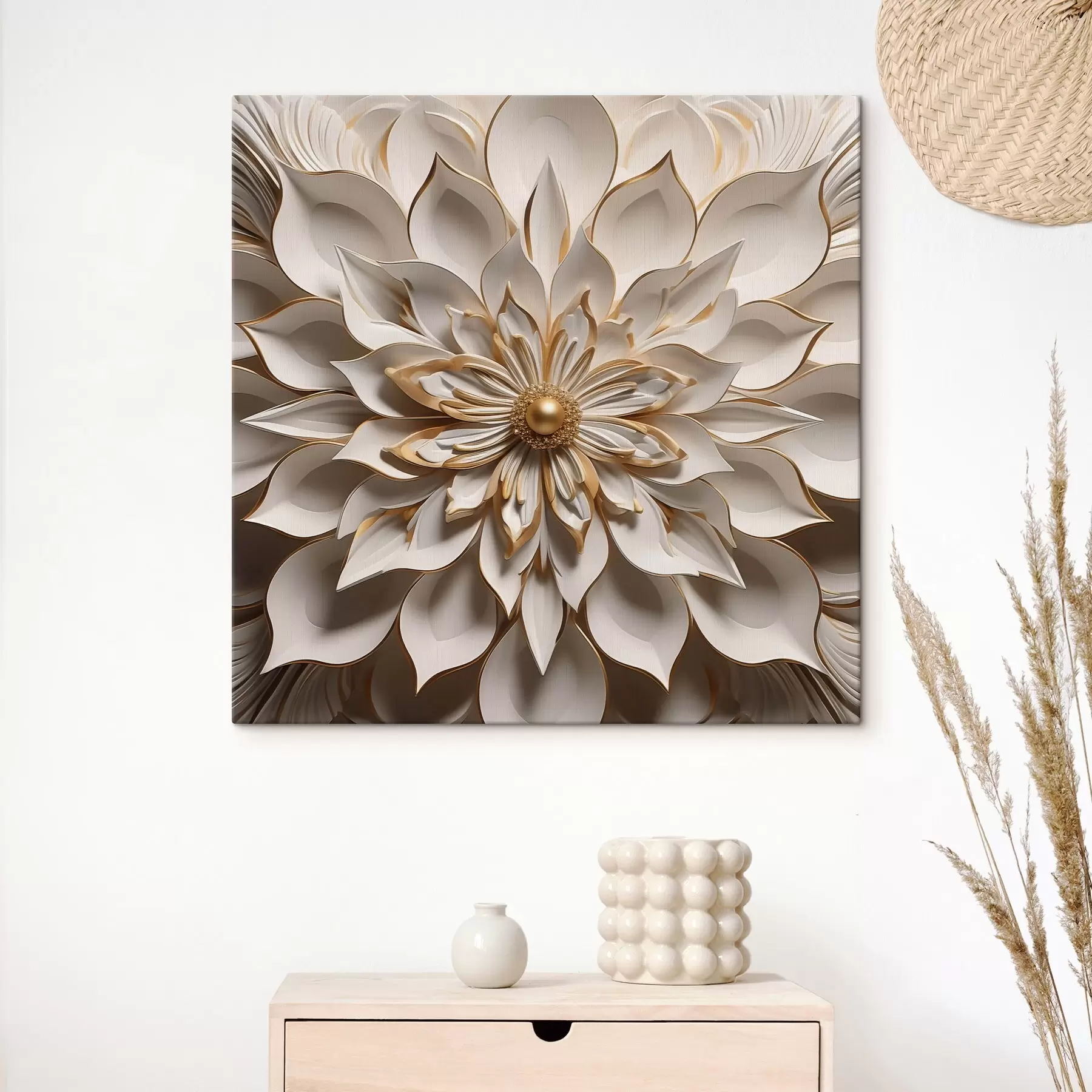  Schilderijen Koninklijke dahlia met amberkleurige accenten s50401