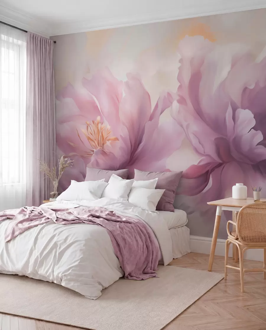 Fotobehang Grote pioenbloemen w05797